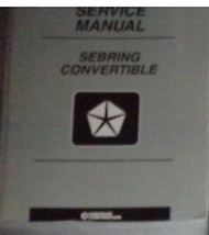 1999 CHRYSLER SEBRING CONVERTIBLE Service Shop Repair Manual OEM - £12.03 GBP