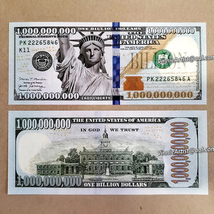 Billion Dollar Bill Fake Money Novelty Play Cash 1B Collectible Lady Liberty - £3.95 GBP