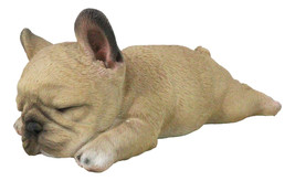 Realistic Adorable French Bulldog Frenchie Dog Puppy Sleeping Figurine 7... - $27.99