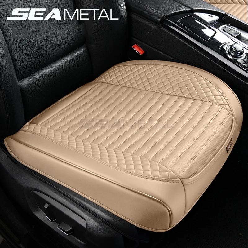 SEAMETAL Leather Car Seat Cover Four Seasons Universal Seat Cushion Anti-slip - £16.90 GBP+