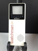 Rare White Plastic Vintage Sony Watchman FD-2A B&amp;W Portable TV - £24.77 GBP