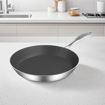 SOGA Stainless Steel Fry Pan 34cm Frying Pan Induction FryPan Non Stick ... - €63,76 EUR+