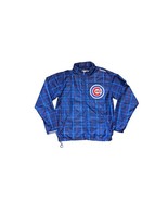 Mitchell &amp; Ness Chicago Cubs Plaid Check hooded Mens Jacket Sz L - $137.53 CAD