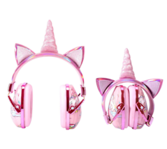 Dinasour Unicorn Headphones Noise Ear Protection Sound Proof Kids Headset Gift - $23.99