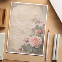 48  Sheets of  Decorative Stationery Paper for Letters , 8.5 x 11 - Roses#06721 - £19.75 GBP