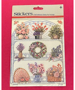 Vintage Gibson stickers 4 sheets 36 total sealed package flowers scrapbo... - £3.90 GBP