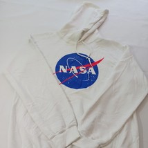 NASA Men's White Graphic Drawstring Pullover Hoodie Sweatshirt Measured Chest 40 image 12