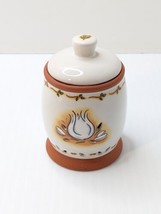 Garlic Clove Keeper Terra Cotta Clay w/ Lid Jar MSC By Jocha Vented 5 1/... - $29.70