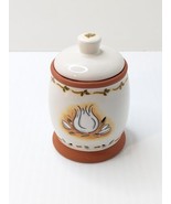 Garlic Clove Keeper Terra Cotta Clay w/ Lid Jar MSC By Jocha Vented 5 1/... - $29.70