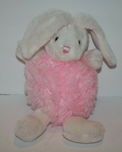 Dan Dee Easter Bunny Rabbit 10&quot; Pink Fluffy Plush Body White Tail Soft Toy - £15.21 GBP