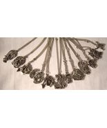 12 METAL BIKER NECKLACE jewelry pendant skull eagle - $29.68