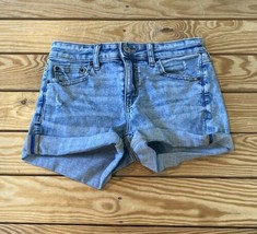 American eagle Women’s Midi Denim Shorts Size 4 Blue Cd - $16.73
