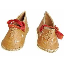 Rare Antique Childrens/ Babies Shoes Chippewa Indian Bark 1920's - $41.73