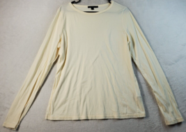 Boden T Shirt Top Womens Size 16 Cream Knit 100% Cotton Long Sleeve Round Neck - £17.66 GBP
