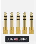 (5x) 1/8 3.5mm Female to 6.5mm 1/4 Male Headphone Jack Adapter Plug Ster... - $5.89