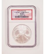 2006 S $1 Argent American Eagle Classé Par NGC Comme MS-69 1 De Premier ... - $166.23