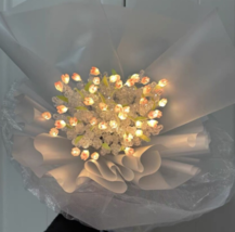 Handmade Tulip night light, flower night light, Glowing Tulip bouquet - £46.36 GBP