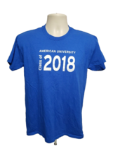 American University Class of 2018 Adult Medium Blue TShirt - £14.28 GBP
