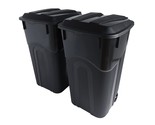 United Solutions 32 Gallon Wheeled Outdoor Garbage Can with Attached Sna... - $170.99