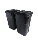 United Solutions 32 Gallon Wheeled Outdoor Garbage Can with Attached Sna... - £133.99 GBP