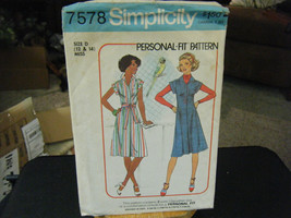 Simplicity 7578 Misses Dress or Jumper Pattern - Size 12 Bust 34 - $10.05