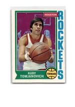 1974-75 TOPPS #28 RUDY TOMJANOVICH ROCKETS EX - $2.99