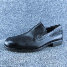 Hush Puppies Emit Men Loafer Shoes Black Leather Slip On Size 11 Extra Wide - $24.75