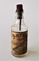antique CARTER&#39;s red FOUNTAIN INK PEN BOTTLE w STOPPER embossed bottom - $68.26