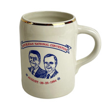 Ronald Reagan George Bush Republican Convention Dallas 1984 20 oz Mug Vintage - £20.52 GBP