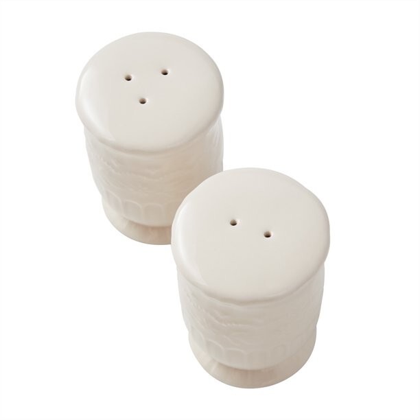 Pioneer Woman ~ Vintage Inspired ~ "Toni" ~ Linen Embossed Salt & Pepper Shakers Item image 3