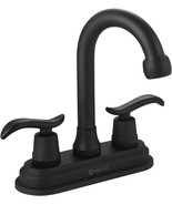 Solvex 2 Handle Bathroom Faucet Matte Black,4 Inch Centerset Bathroom Si... - £31.86 GBP