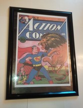 Superman Poster #11 FRAMED vs Lion Lois Lane Action Comics #27 1940 Wayne Boring - £58.91 GBP