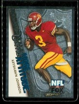 Vintage 1996 Fleer Skybox Nfl On Fox Chrome Football Card #10 Of 20 Johnson Jets - $4.20