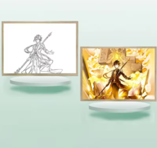 Genshin Impact Light painting box ,zhongli Xiao Kaedehara Kazuha lamp gift - £34.37 GBP