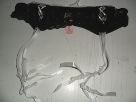 LACE GARTER BELT WITH ADJUSTABLE STRAPS SUSPENDERS BLACK / WHITE Sz XL NWT - $129.25 MXN