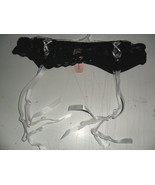 LACE GARTER BELT WITH ADJUSTABLE STRAPS SUSPENDERS BLACK / WHITE Sz XL NWT - $128.30 MXN