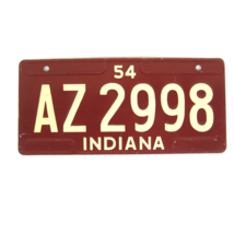 Vintage 1954 Wheaties Cereal Indiana Metal Bicycle License Plate Mini AZ... - £10.38 GBP