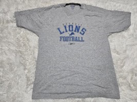 Detroit Lions Large T-Shirt Reebok NFL Equipment Football Gray Old Logo ... - $17.60