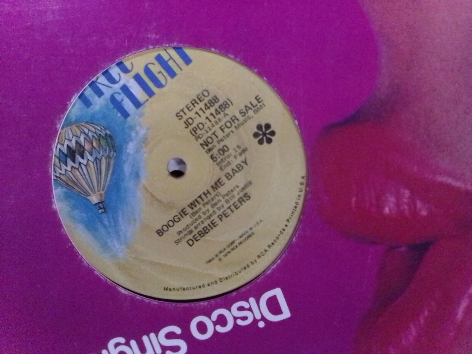 Debbie Peters Boogie With My Baby USED 12&quot; Single Record - $0.98