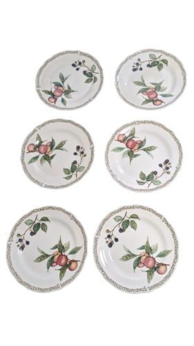 Primary image for Noritake Royal Orchard Primachina Salad Dinner Plates #9416 Fruit Set Lot Of 6