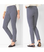 TALBOTS Chatham Ankle Pants Navy &amp; White Geo Print Size 10 Petite Spring... - $33.87