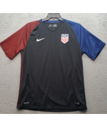 Team USA Soccer Nike Dri Fit Jersey Unisex Large Black Authentic Logo Pu... - $39.62