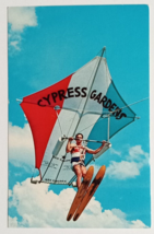 Flying Kite Man Water Skiing Ski Show Cypress Gardens Florida Postcard c1970s - £6.31 GBP