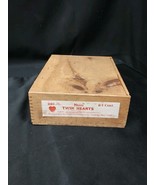 Early 1900s Wood Candy Box NECCO Twin Hearts Valentines 2 / 1 Cent, New ... - €35,06 EUR