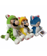 Super Mario 3D World Plush Cat Mario Cat Luigi Cat Toad Fun Gift Lot Of ... - $49.37