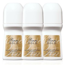 Avon Rare Gold 2.6 Fluid Ounces Roll-On Antiperspirant Deodorant Trio Set - $10.98