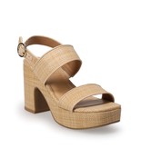 LC Lauren Conrad Jonina 2 Band Heeled Wedge Slingback Sandals Women&#39;sSz ... - $22.93