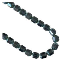 22 Dark Montana Blue Cathedral Picasso Beads Czech Glass 8mm Fire Polished - £3.94 GBP