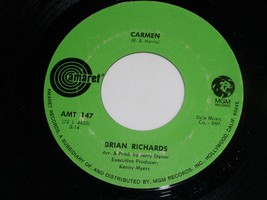 Brian Richards Carmen Feel Touch And Relate 45 Rpm Record Amaret Label 1... - £156.44 GBP