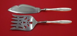 Rose Solitaire by Towle Sterling Silver Fish Serving Set 2 Piece Custom HHWS - £105.00 GBP